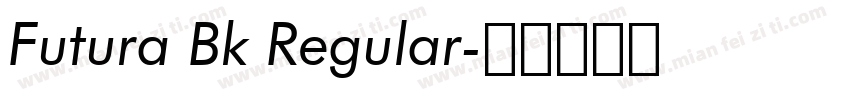 Futura Bk Regular字体转换